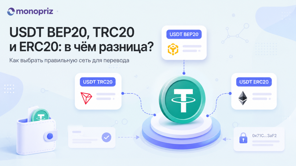 USDT BEP20, TRC20 и ERC20: в чём разница и какую сеть выбрать